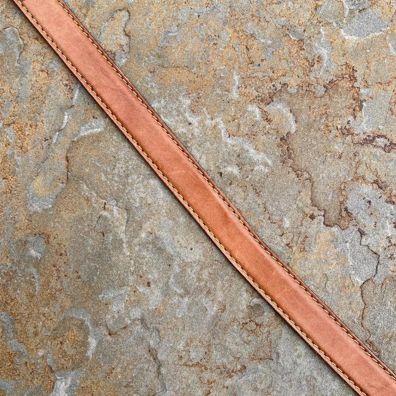Vintage Vintage 90s Brown Contrast Stitch Leather Belt Size ONE SIZE - 4 Thumbnail