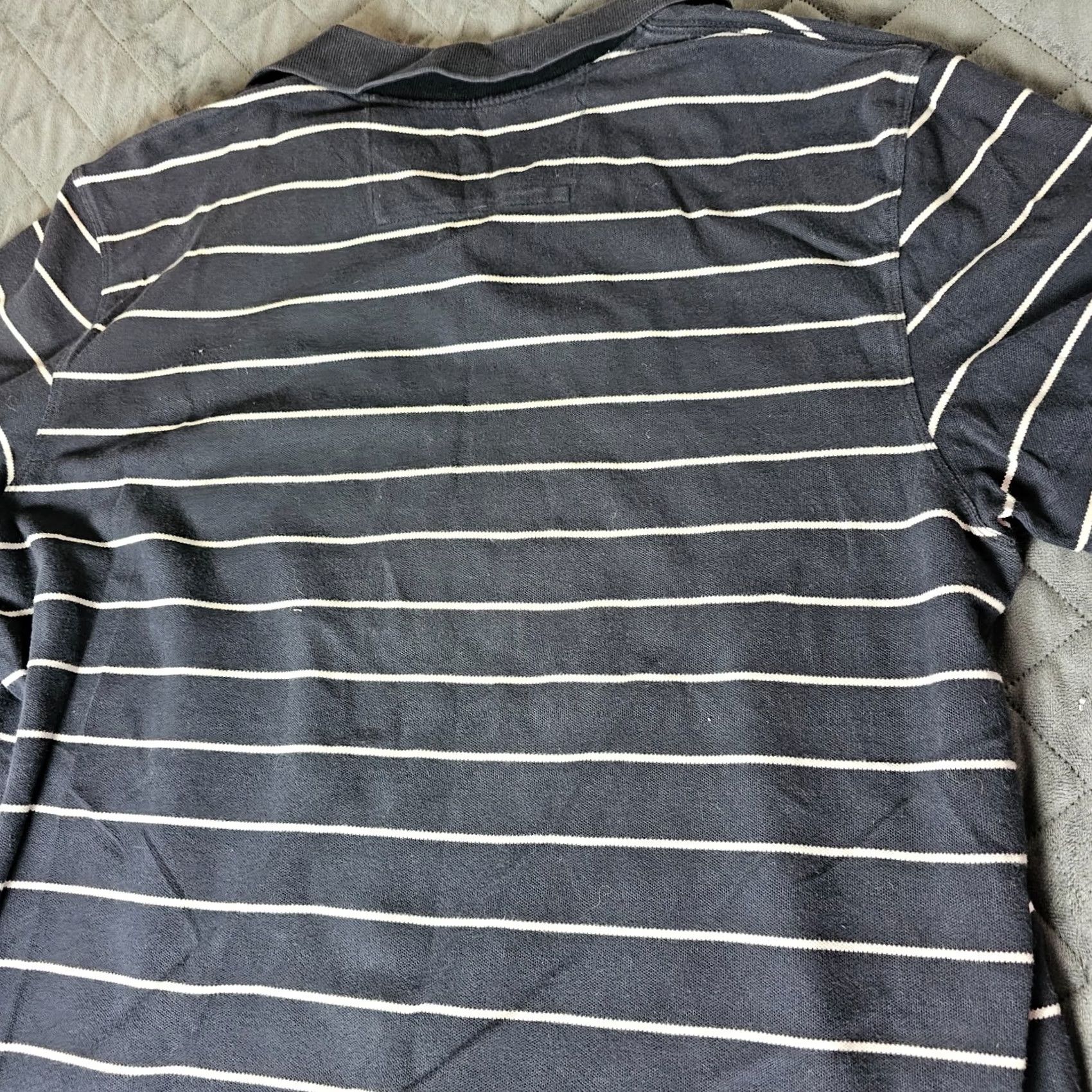 Banana Republic Banana Republic Polo Shirt Mens XL Navy Blue Stripe Short Sleeve Button Knit 100% Cotton Logo Classic Regular Department Men Type Polo Size US XL / EU 56 / 4 - 8 Thumbnail