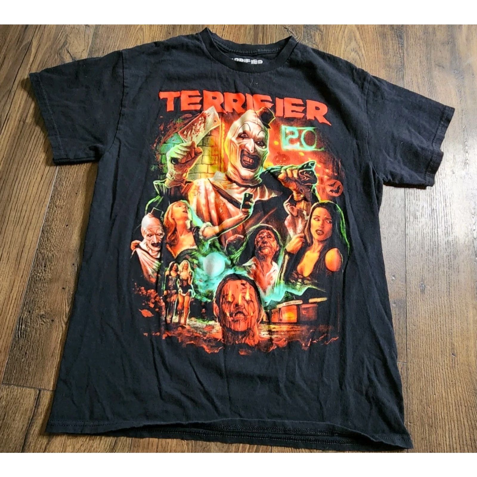 Vintage Mens M Terror Threads Terrifier Art Clown T Shirt Horror Movie Black Cotton Short Sleeve Round Neck 2020-2029 Adults Mens Size US M / EU 48-50 / 2 - 2 Thumbnail