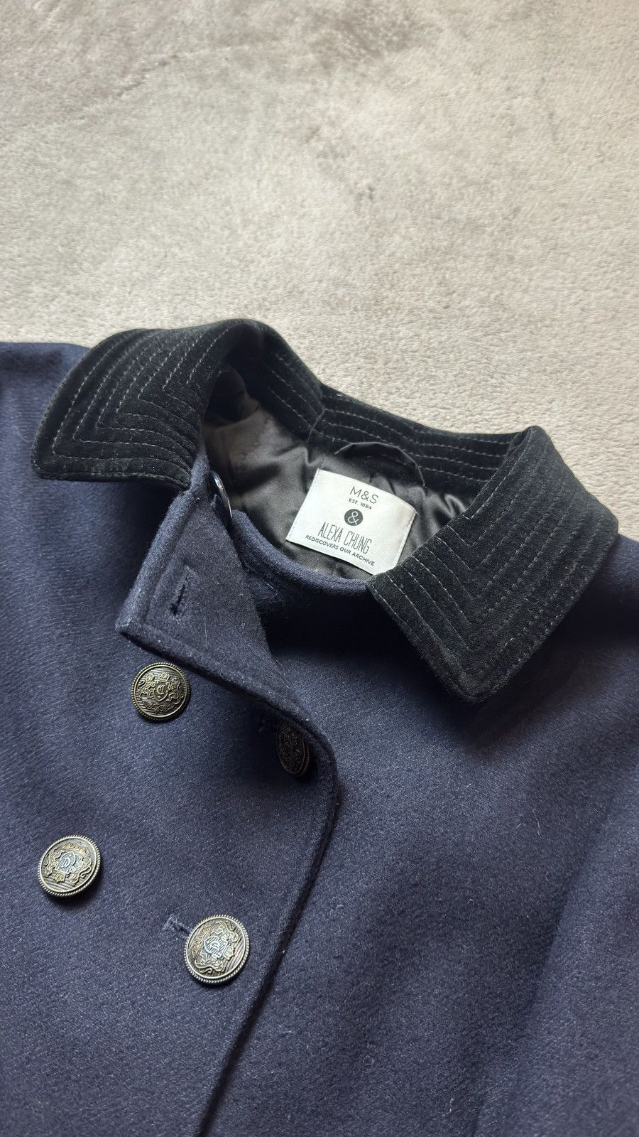 Alexa Chung 00s Napoleon Japan Balmain PPFM Style Alexa Chung Wool Coat Size M / US 6-8 / IT 42-44 - 8 Thumbnail