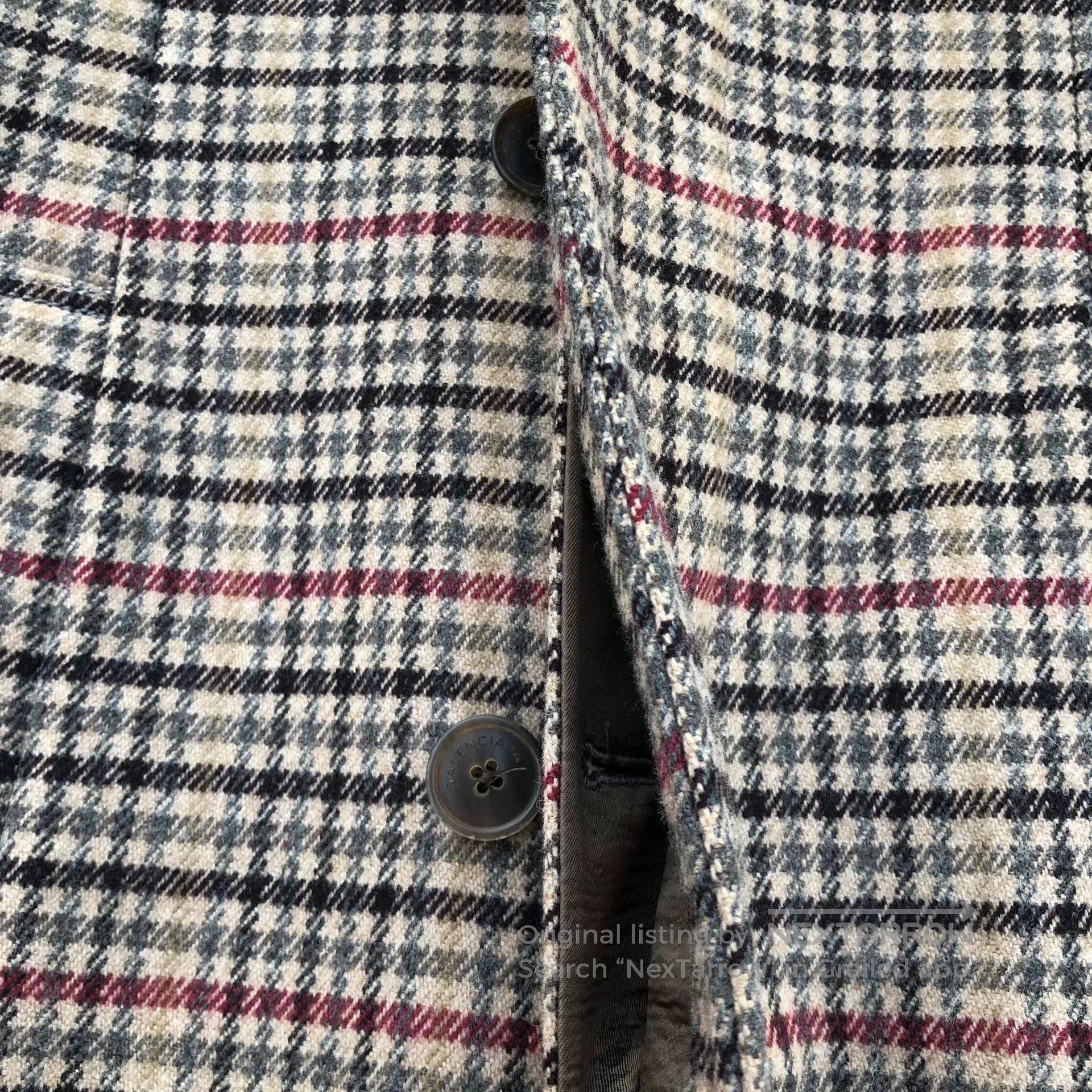 Balenciaga Balenciaga 17FW Houndstooth Wool Coat. Size US S / EU 44-46 / 1 - 4 Thumbnail