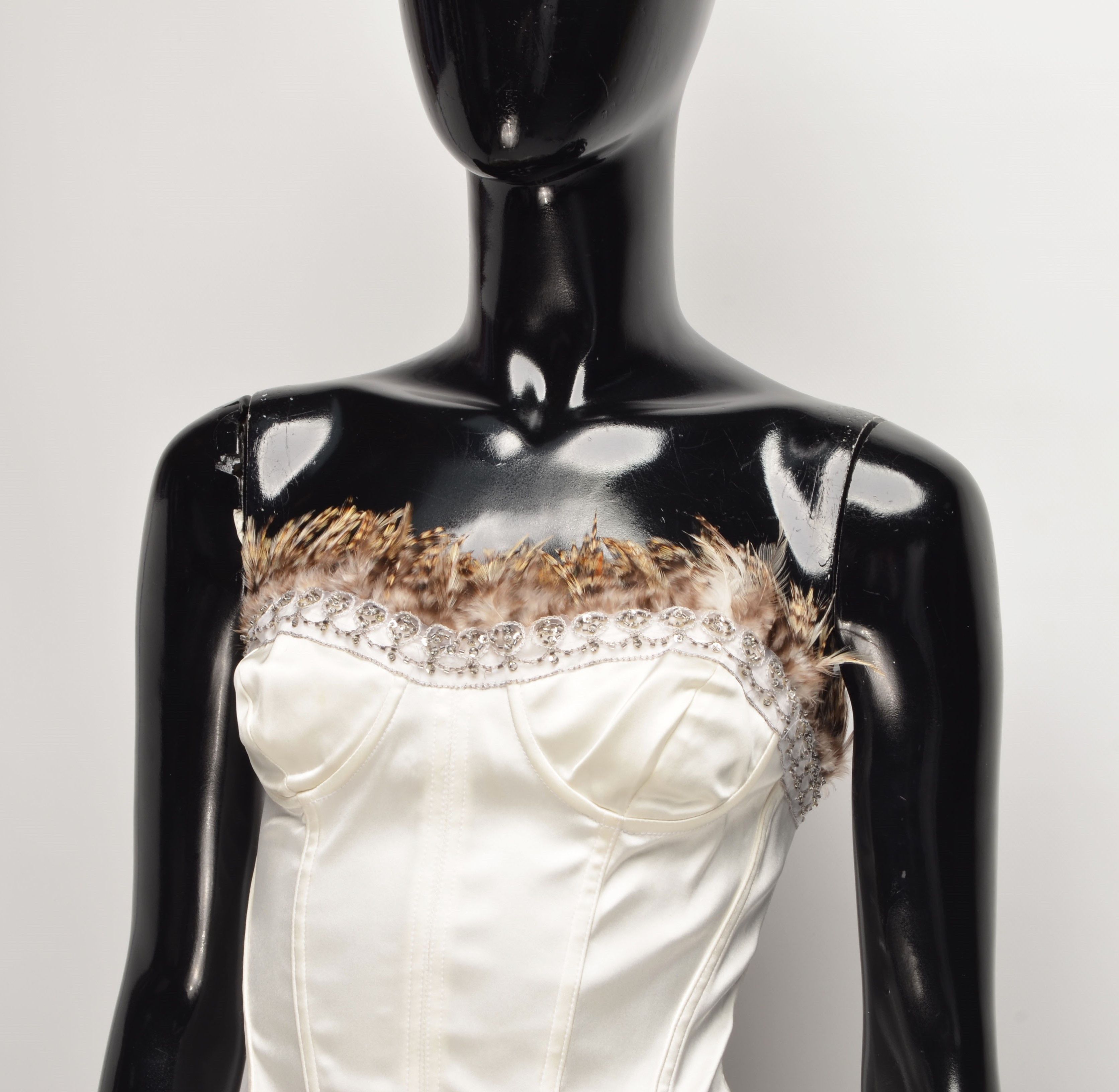 Vintage Vintage MARIA INTSCHER Y2K Real Feather Fairy Corset Size M / US 6-8 / IT 42-44 - 2 Thumbnail