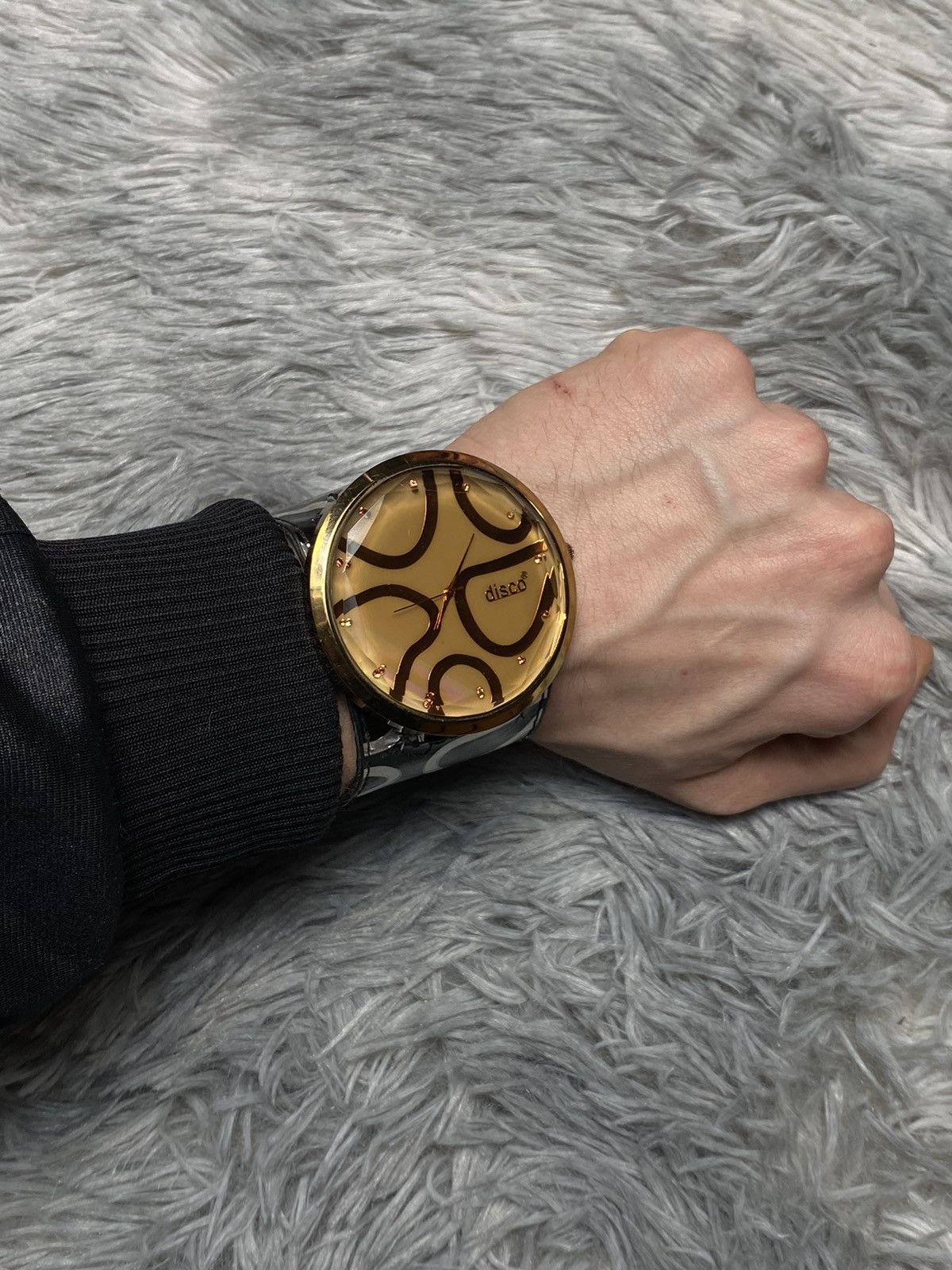 Japanese Brand × Jewelry × Vintage Golden Disco Design Watch with Unique Strap | Japanese Brand Size ONE SIZE - 11 Thumbnail