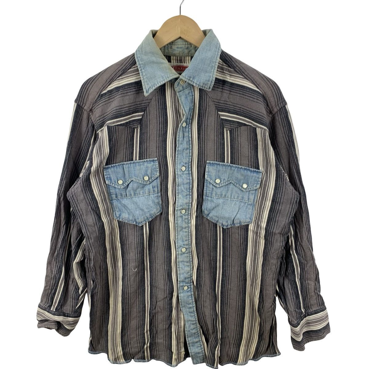 Vintage Vintage PANEL TWO-TONE Patchwork Western Style Button-Up Size US L / EU 52-54 / 3 - 6 Thumbnail