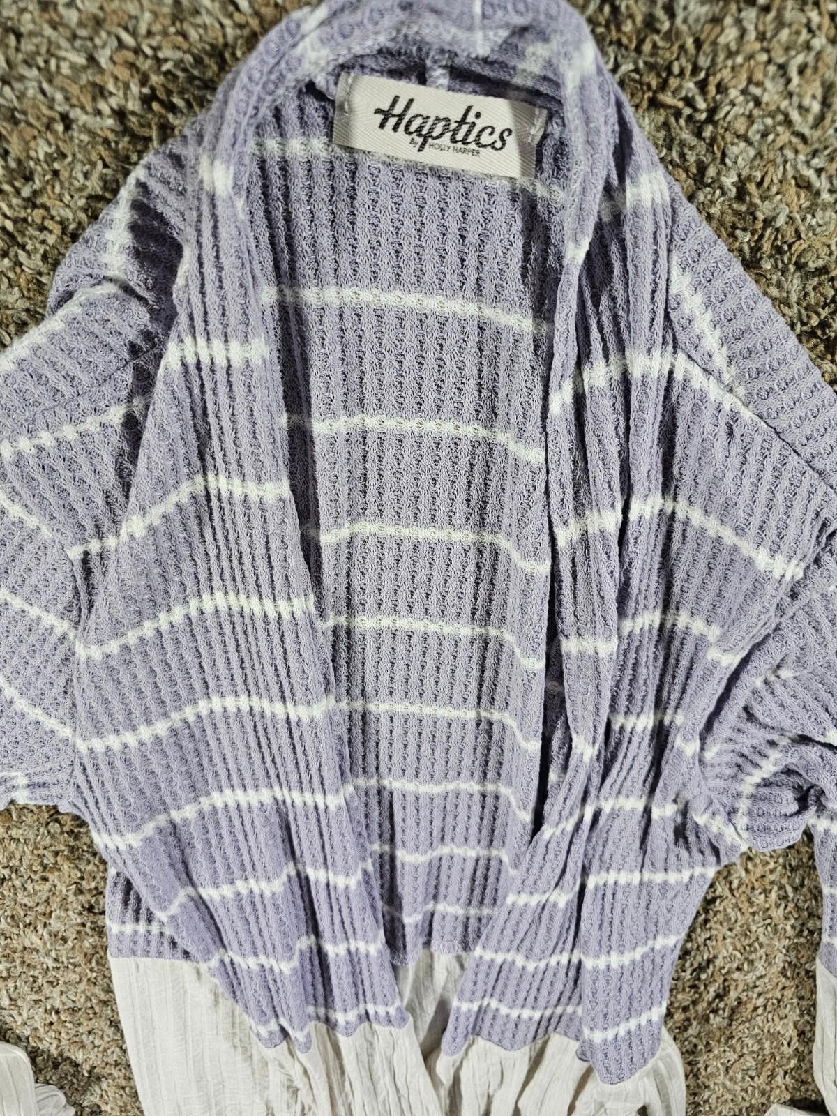 Other Haptics Holly Harper 3 Color Knit Cardigan Open S USA MADE Size S / US 4 / IT 40 - 2 Thumbnail
