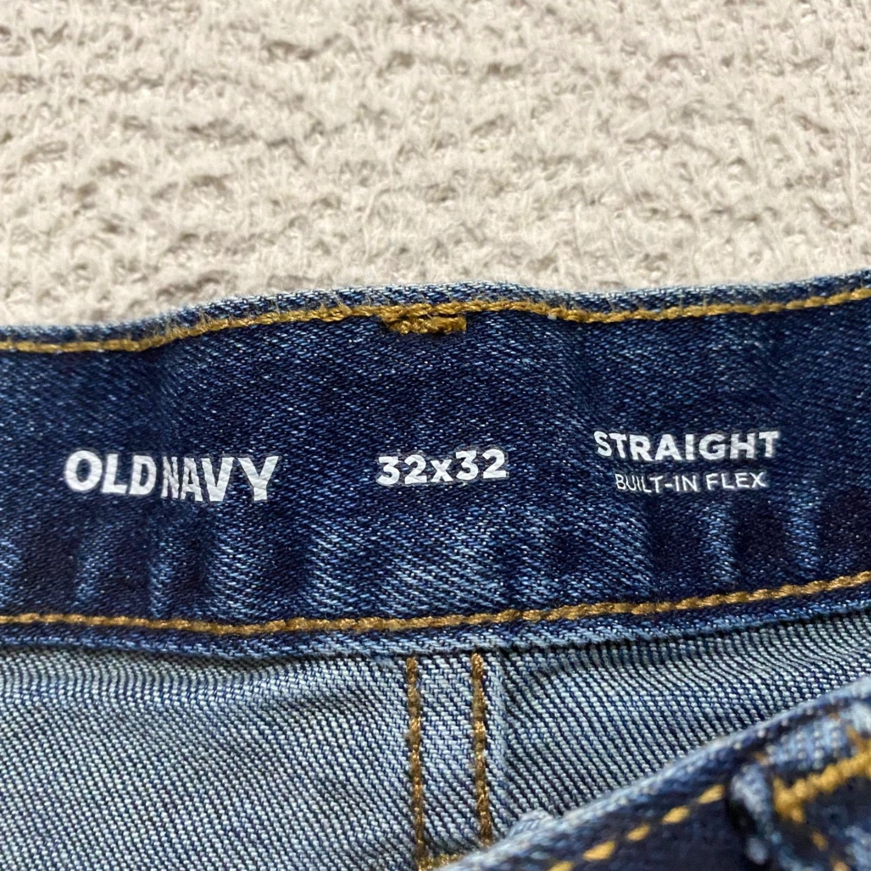 Old Navy Old Navy Jeans Mens 32x32 Blue Denim Medium Wash Straight Leg Mid Rise Flex Shirt Mens 32 Blue Denim Jeans Vintage Not N/A Size US 32 / EU 48 - 3 Thumbnail
