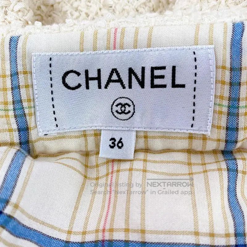 Chanel Chanel White Cotton Short Skirt for Women . Size 23" - 6 Thumbnail