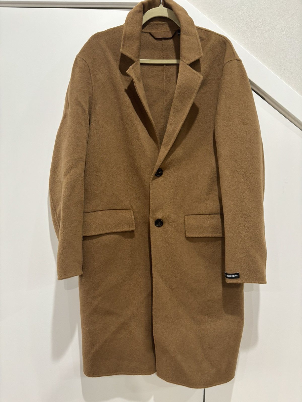 J.Lindeberg J.Lindeberg Diego Wool Coat Mens Camel Brown Overcoat Sz 48 Size US M / EU 48-50 / 2 - 2 Thumbnail