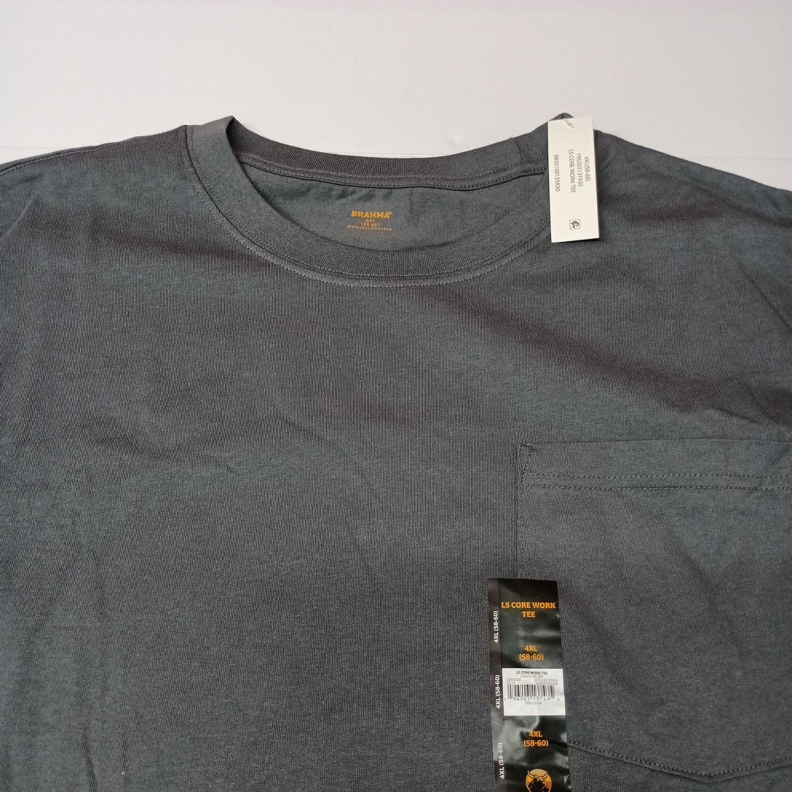 Other 2 Brahma Work T-Shirt 4XL 58-60 White And Gray Pocket Tee Size US XXL / EU 58 / 5 - 4 Thumbnail