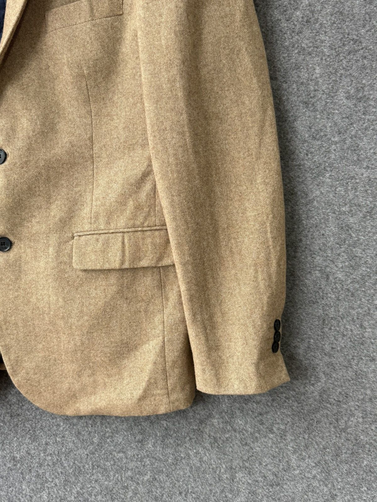 Other Hockerty handmade beige wool blazer quilted lining size L Size 52R - 3 Thumbnail