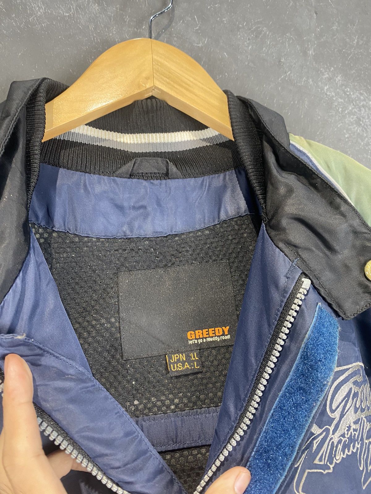 Other 90s Japan Greedy Racing Letaher Bomber Jacket Size US L / EU 52-54 / 3 - 6 Thumbnail