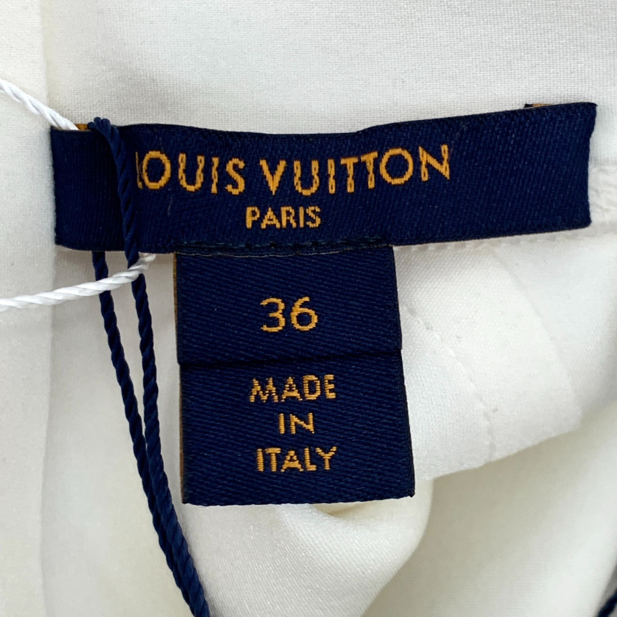 Louis Vuitton Louis Vuitton White High-Neck Short-Sleeve Cropped T-Shirt W Size XS / US 0-2 / IT 36-38 - 2 Thumbnail