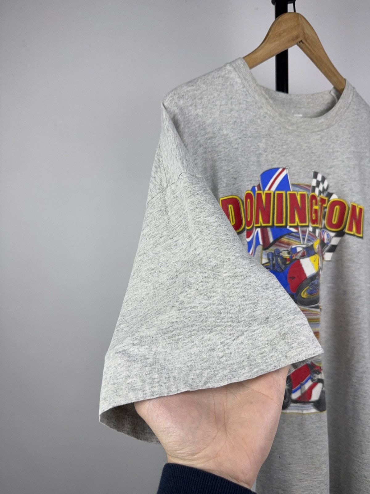 Other ⚡️Vintage 90s Crazy Donington 97 Rare Moto racing T-shirt Size US XL / EU 56 / 4 - 4 Thumbnail