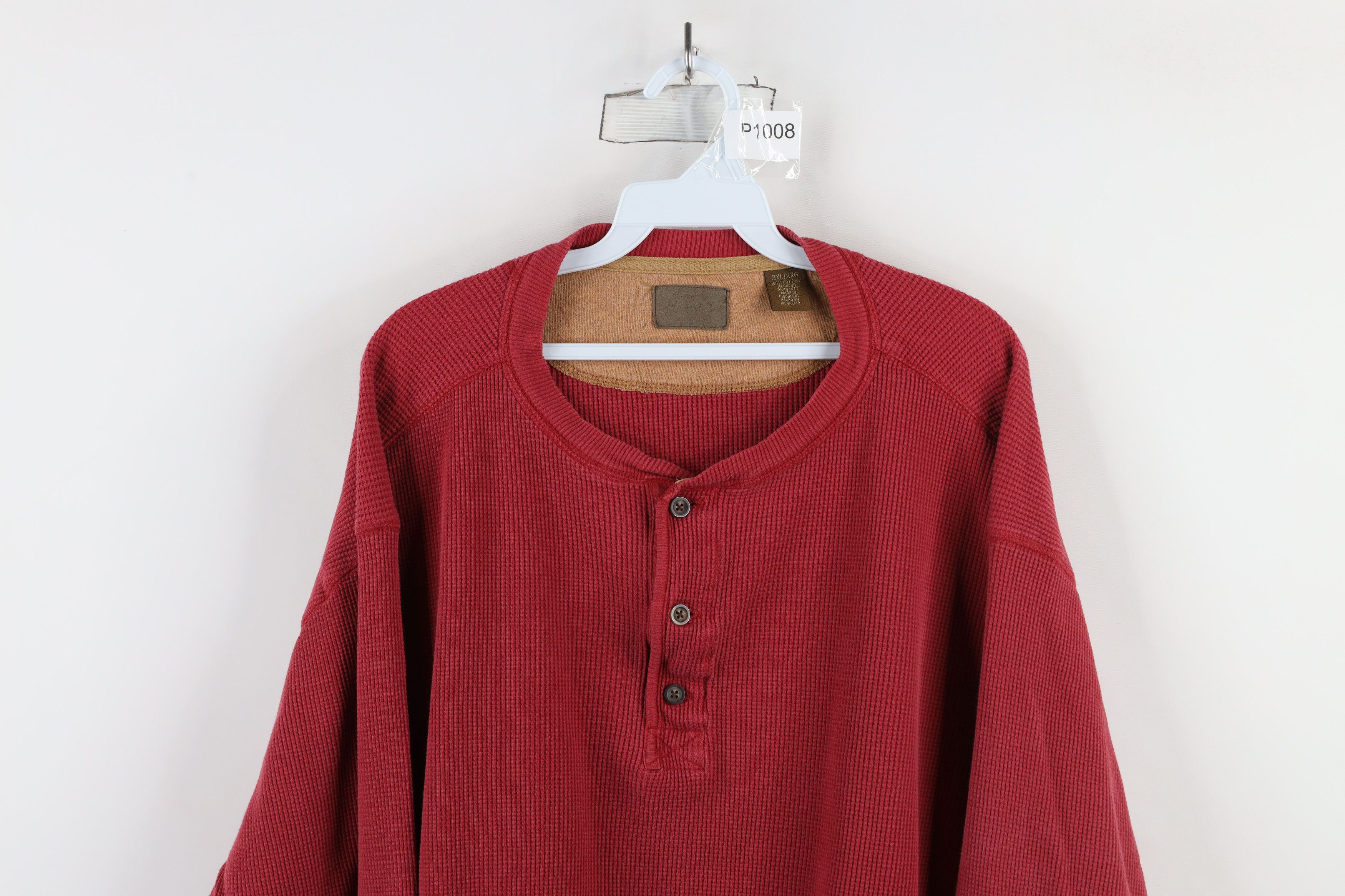 Vintage Vintage 90s Streetwear Boxy Fit Thermal Waffle Knit T-Shirt Size US XXL / EU 58 / 5 - 2 Thumbnail