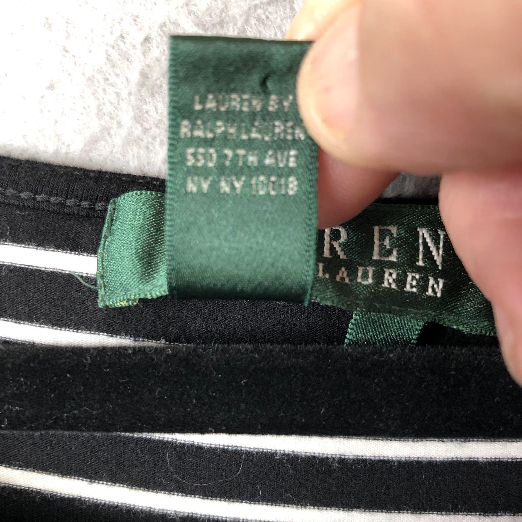 Ralph Lauren Lauren Ralph Lauren Shirt Womens 2X Black Stripe Boat Neck 3/4 Sleeve Stretch Size XXL / US 16-18 / IT 52-54 - 7 Thumbnail