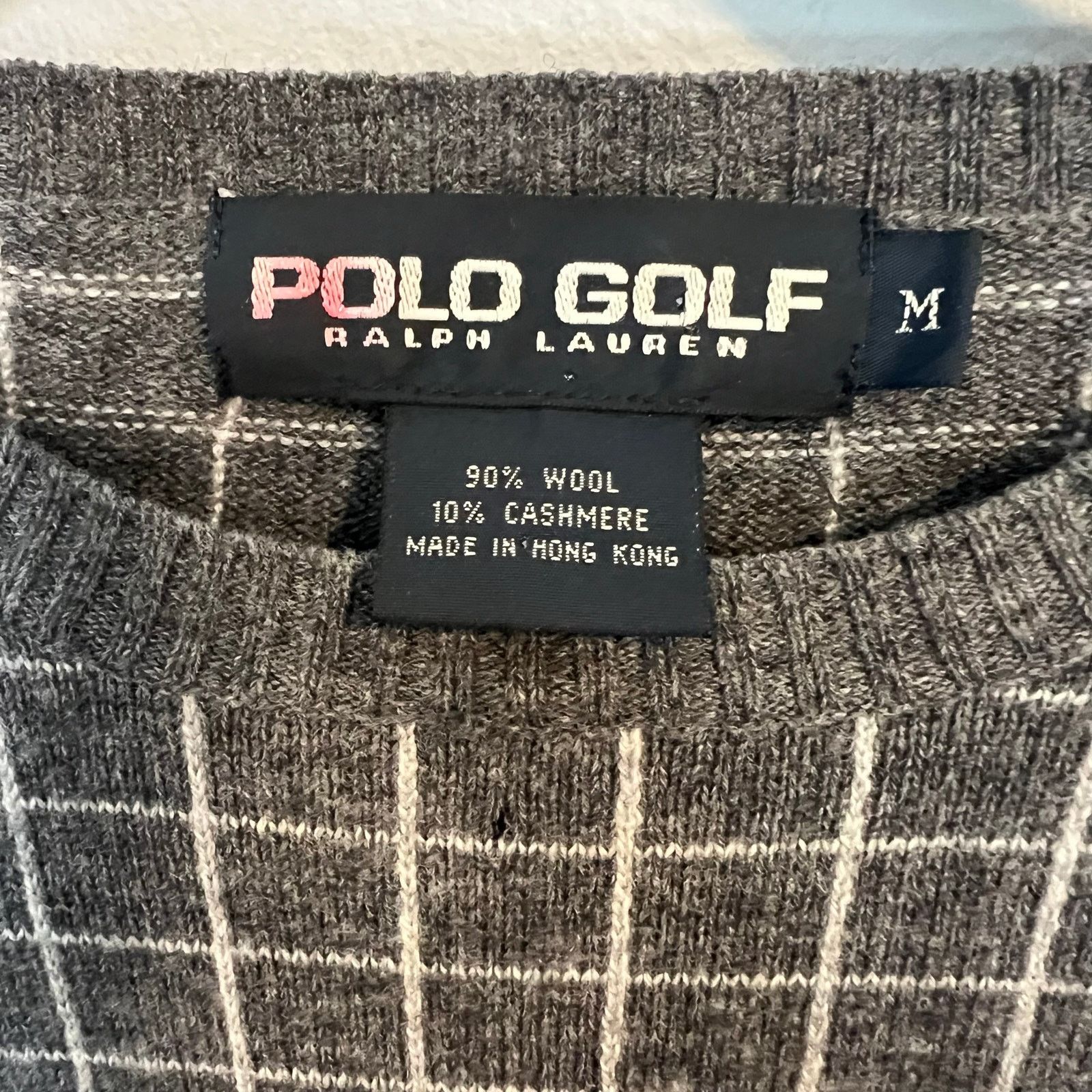 Polo Ralph Lauren Polo Golf Ralph Lauren Wool Gray Plaid Sweater Mens Size M Size US M / EU 48-50 / 2 - 4 Thumbnail