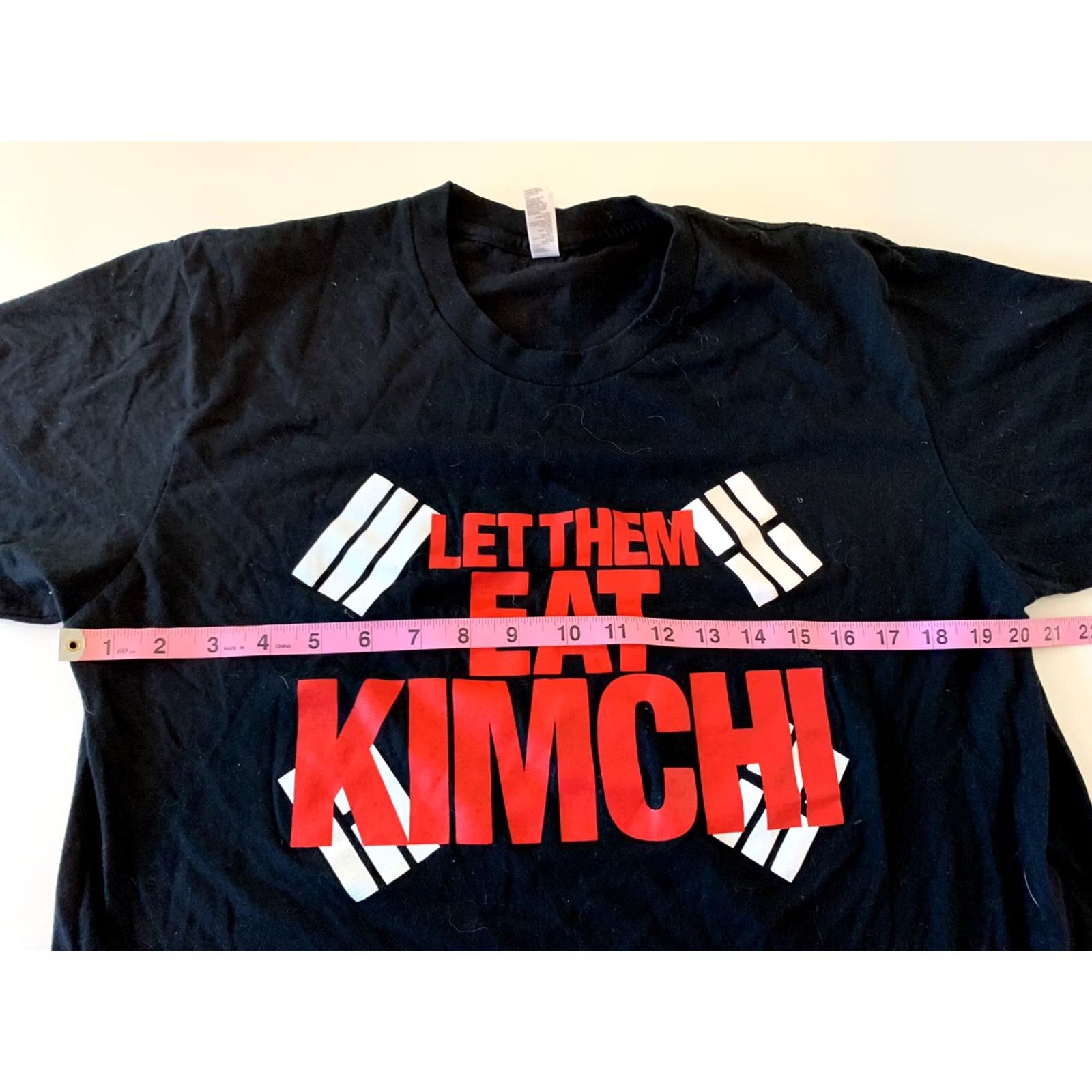 American Apparel Let Them Eat Kimchi Short Sleeve American Apparel T Shirt Men's Large Black Size US L / EU 52-54 / 3 - 5 Thumbnail