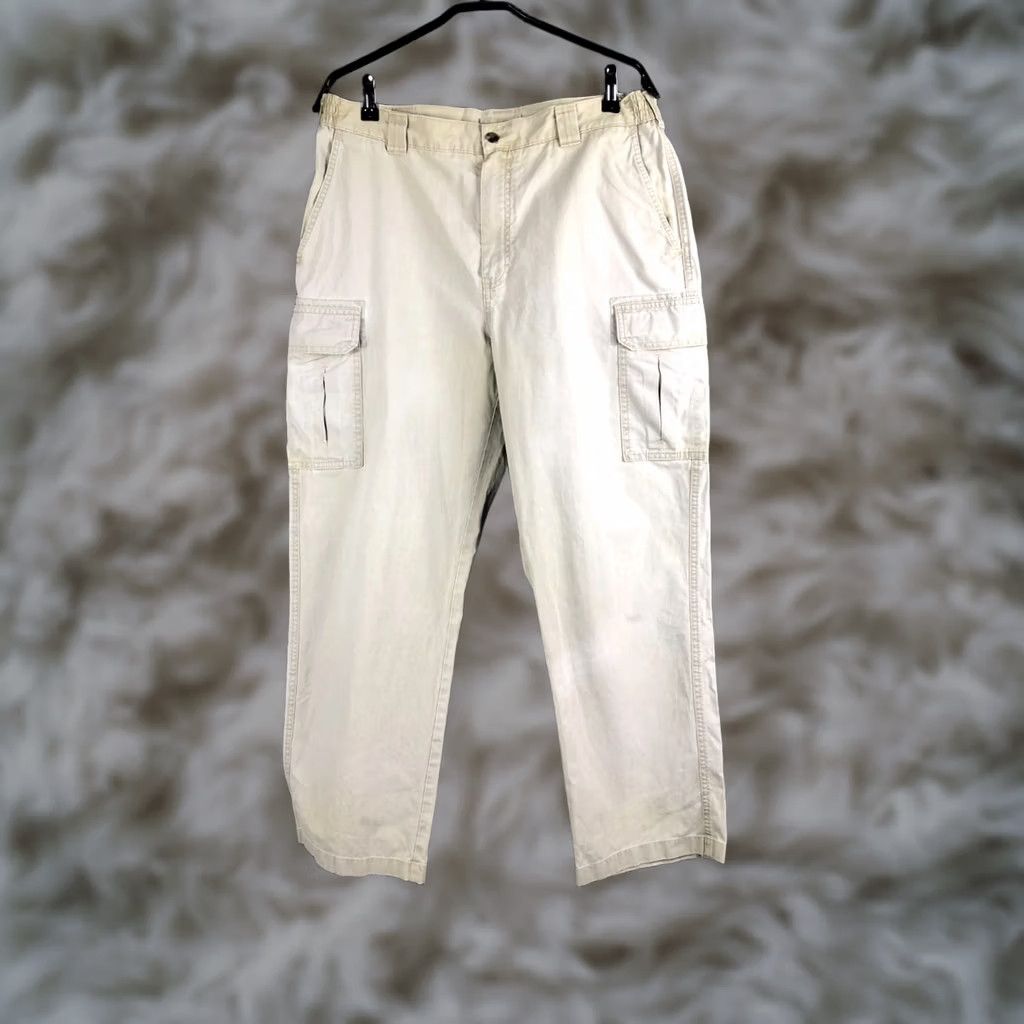 Vintage L.L. Bean Pants Men Size 36 Cotton Khaki Cargo Size US 36 / EU 52 - 1 Thumbnail