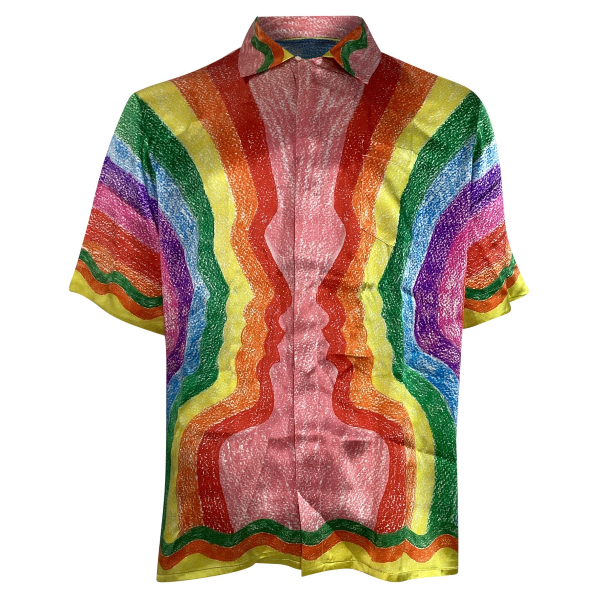 Casablanca Casablanca Rainbow Print Short Sleeve Shirt in Multicolor S Size US XXL / EU 58 / 5 - 1 Thumbnail