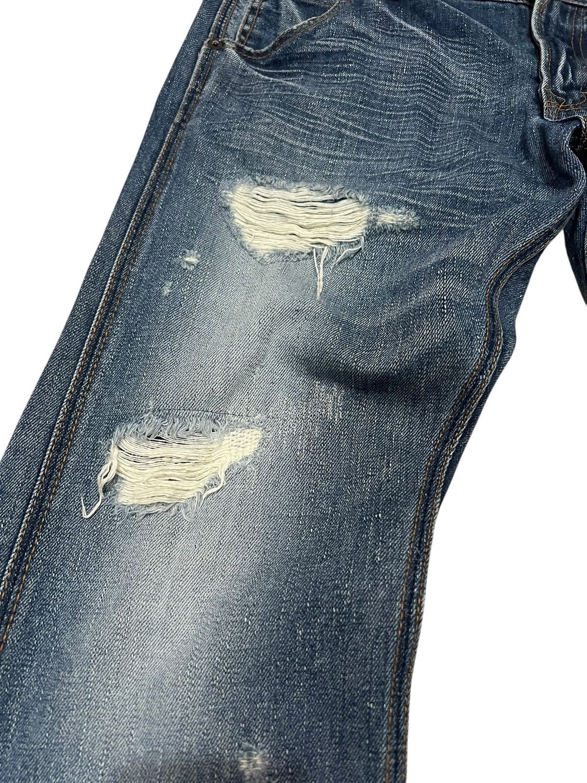 Japanese Brand Vintage Blue Way Japanese Brand Distress Clawmark Jean Size US 34 / EU 50 - 4 Thumbnail