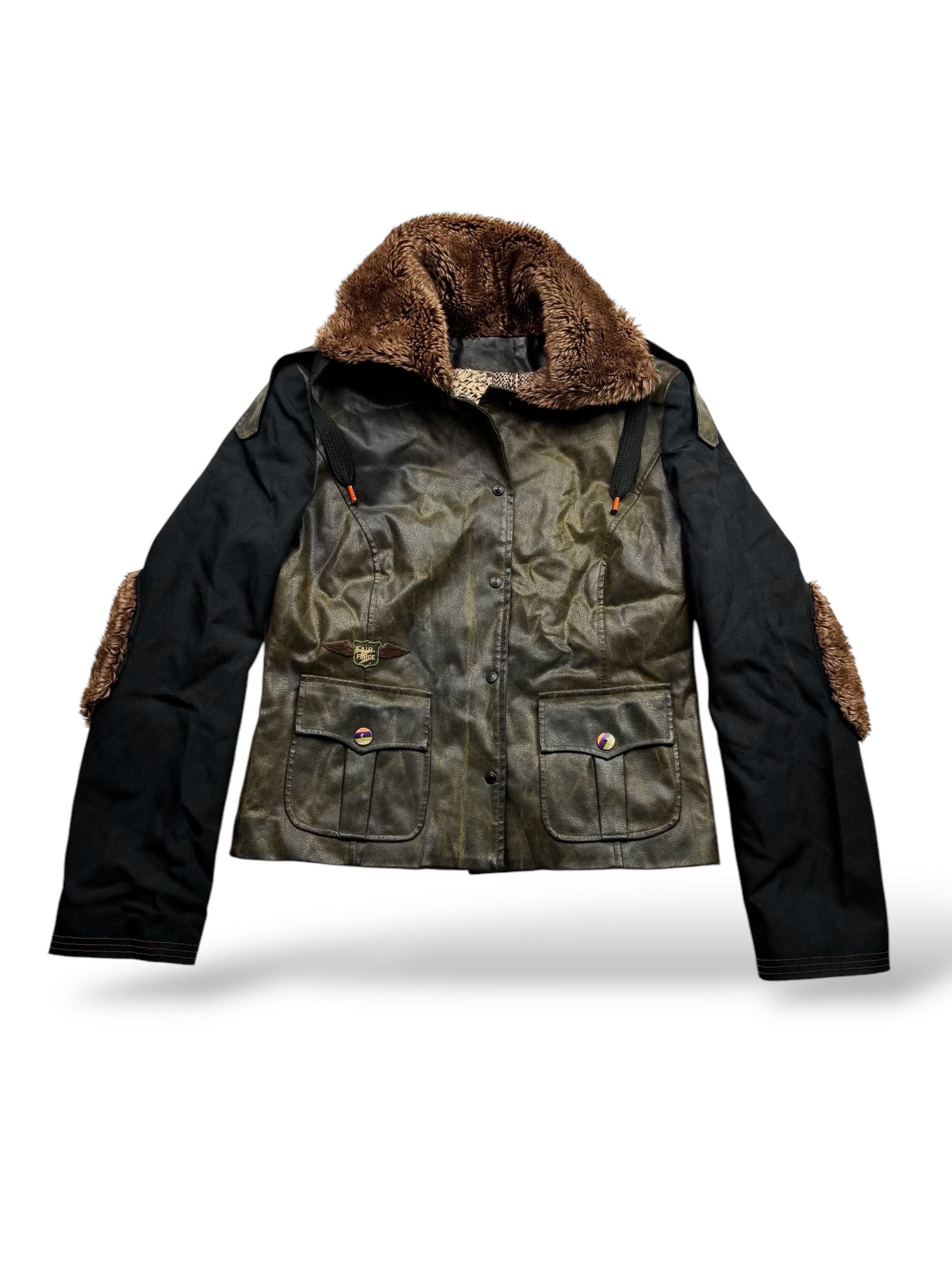 Japanese Brand Vintage Cropped Jacket With Faux Sheepskin Details W130(V9) Size M / US 6-8 / IT 42-44 - 1 Thumbnail