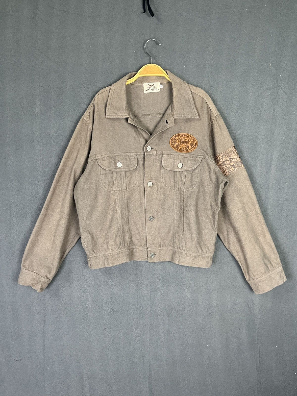 Japanese Brand × Vintage Wachi Field Backhit Patches Country Travel Trucker Jacket Size US M / EU 48-50 / 2 - 2 Thumbnail