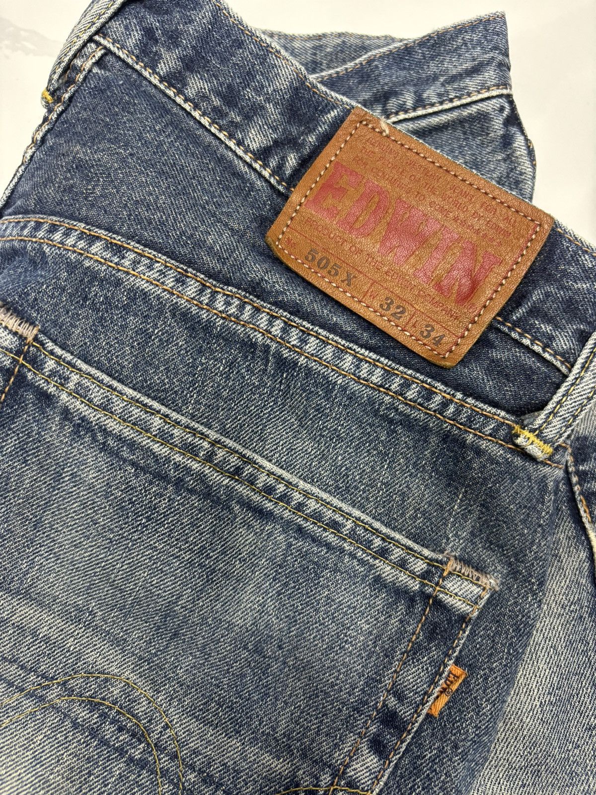 Kapital 🔥EDWIN 505x SELVEDGE BAGGY JEANS RIPPED DENIM JEANS Size US 30 / EU 46 - 8 Thumbnail