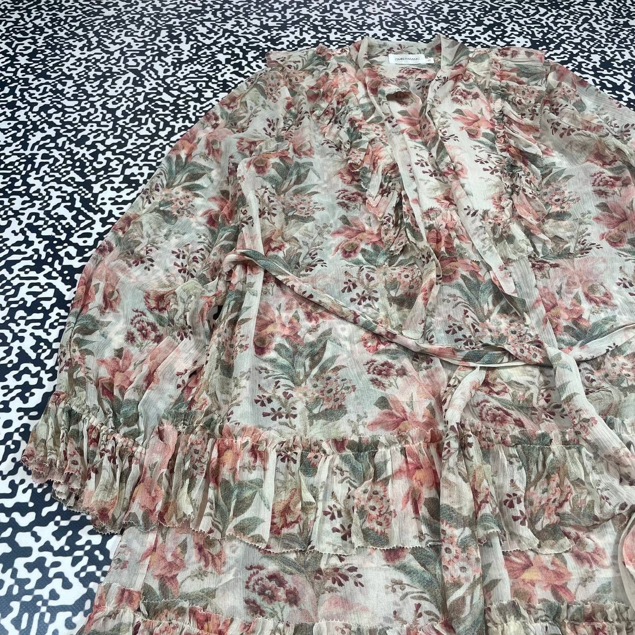 Zimmermann ZIMMERMANN Silk Frolal Maxi Dress Luxury Y2K Style Size L / US 10 / IT 46 - 6 Thumbnail