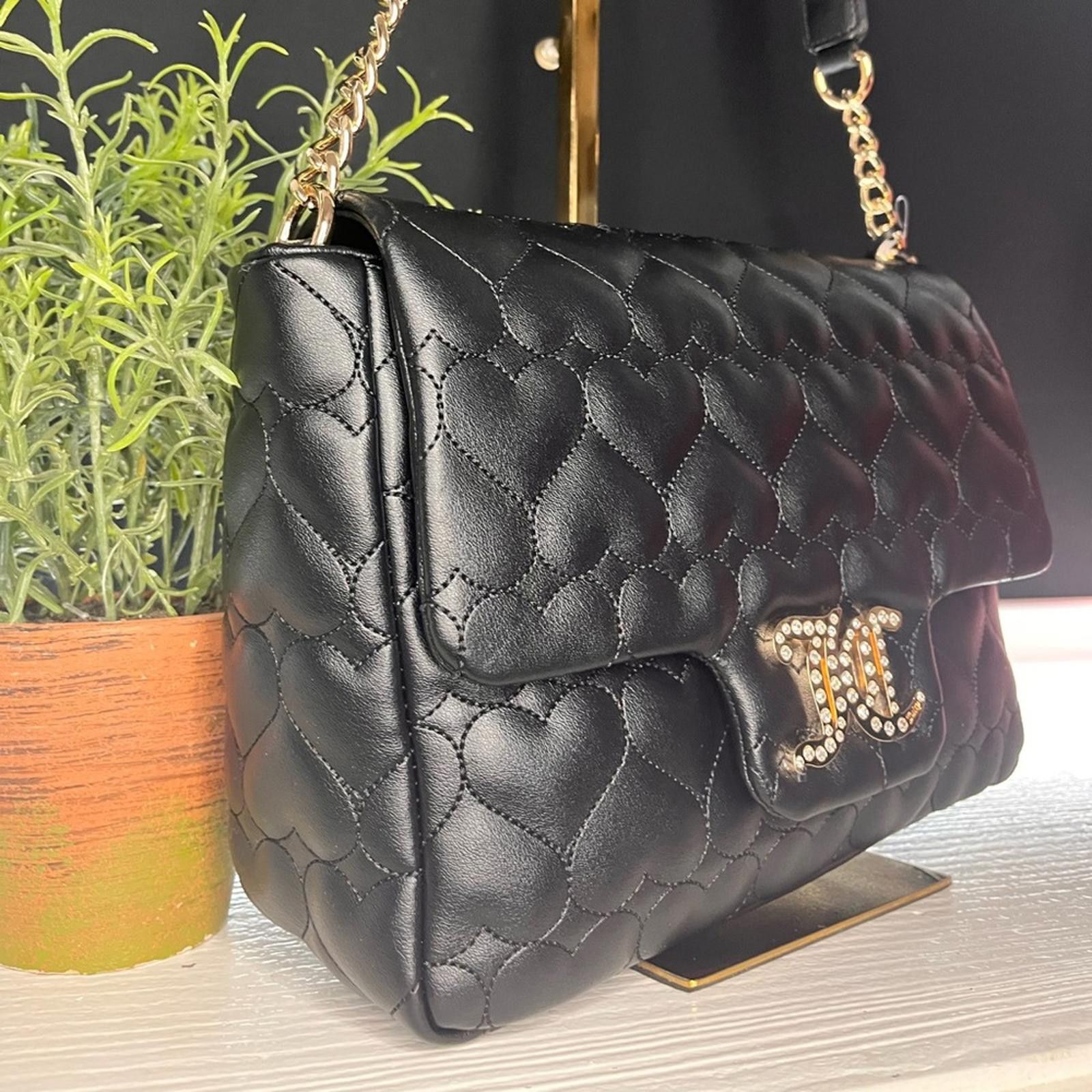 Juicy Couture Juicy Couture Black Quilted Flap Shoulder Bag NWT Size ONE SIZE - 7 Thumbnail