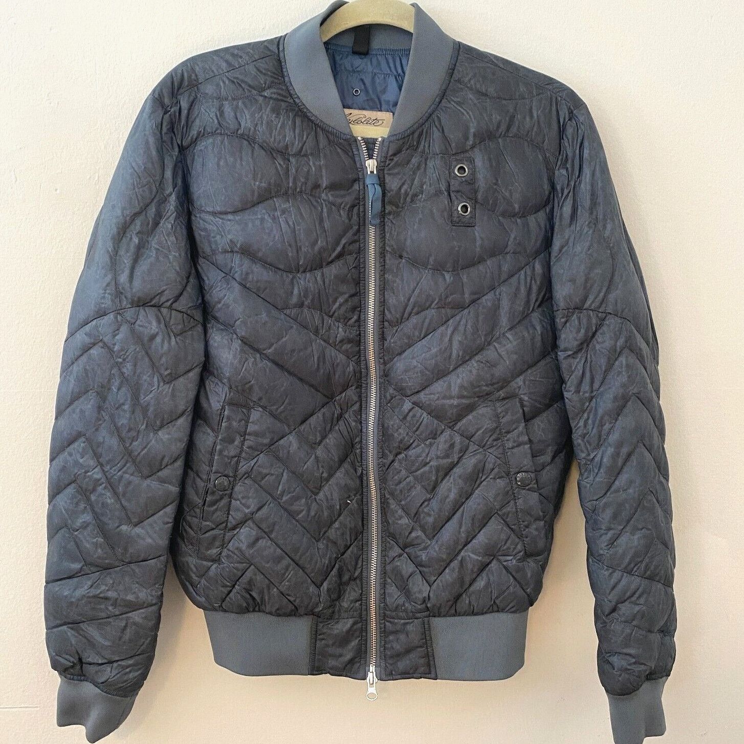 Other Blauer Nylolite Blue Gray Quilted Down Bomber Jacket Coat M Size M / US 6-8 / IT 42-44 - 1 Thumbnail