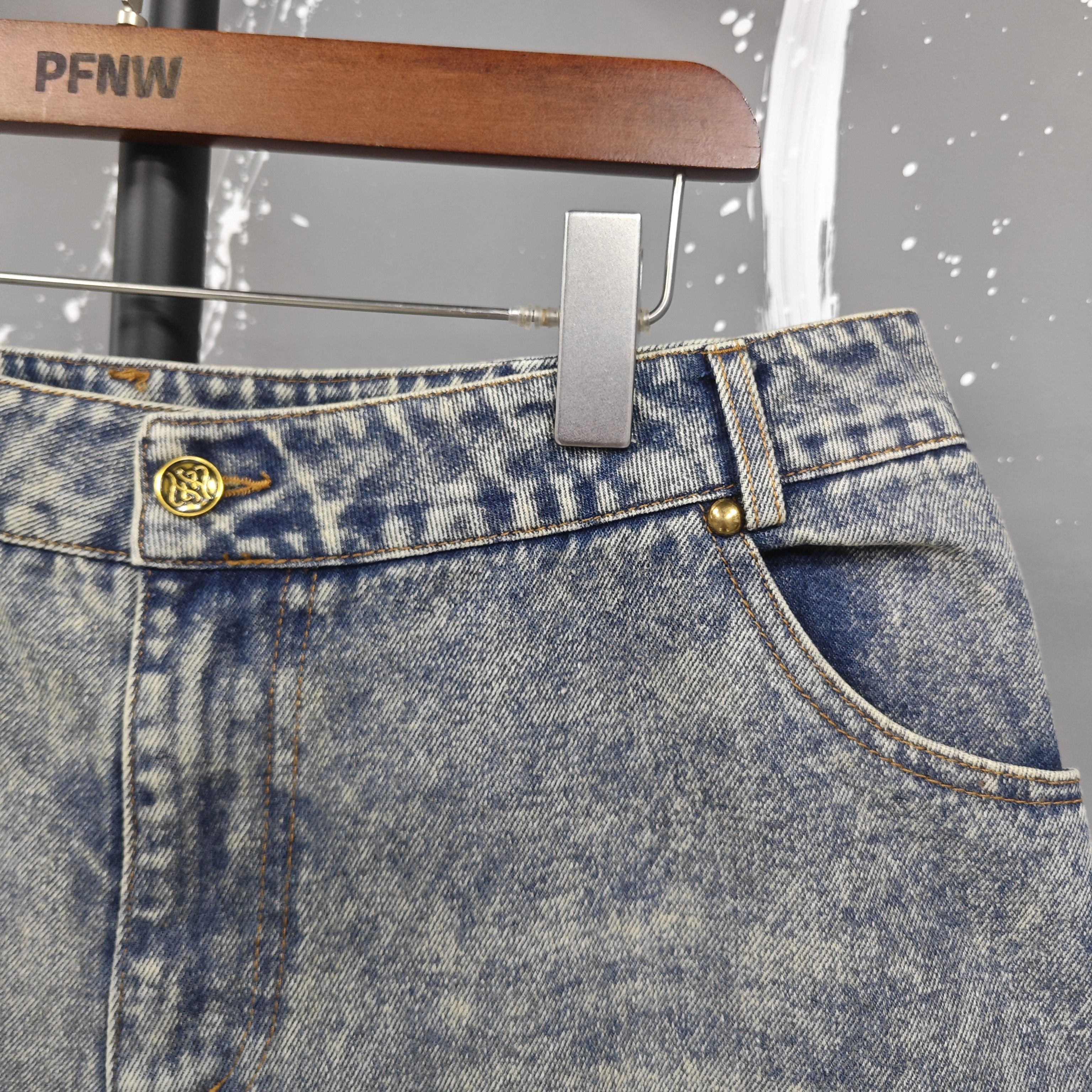 Jean Patchwork Camo Jean Shorts Size US 31 - 5 Thumbnail