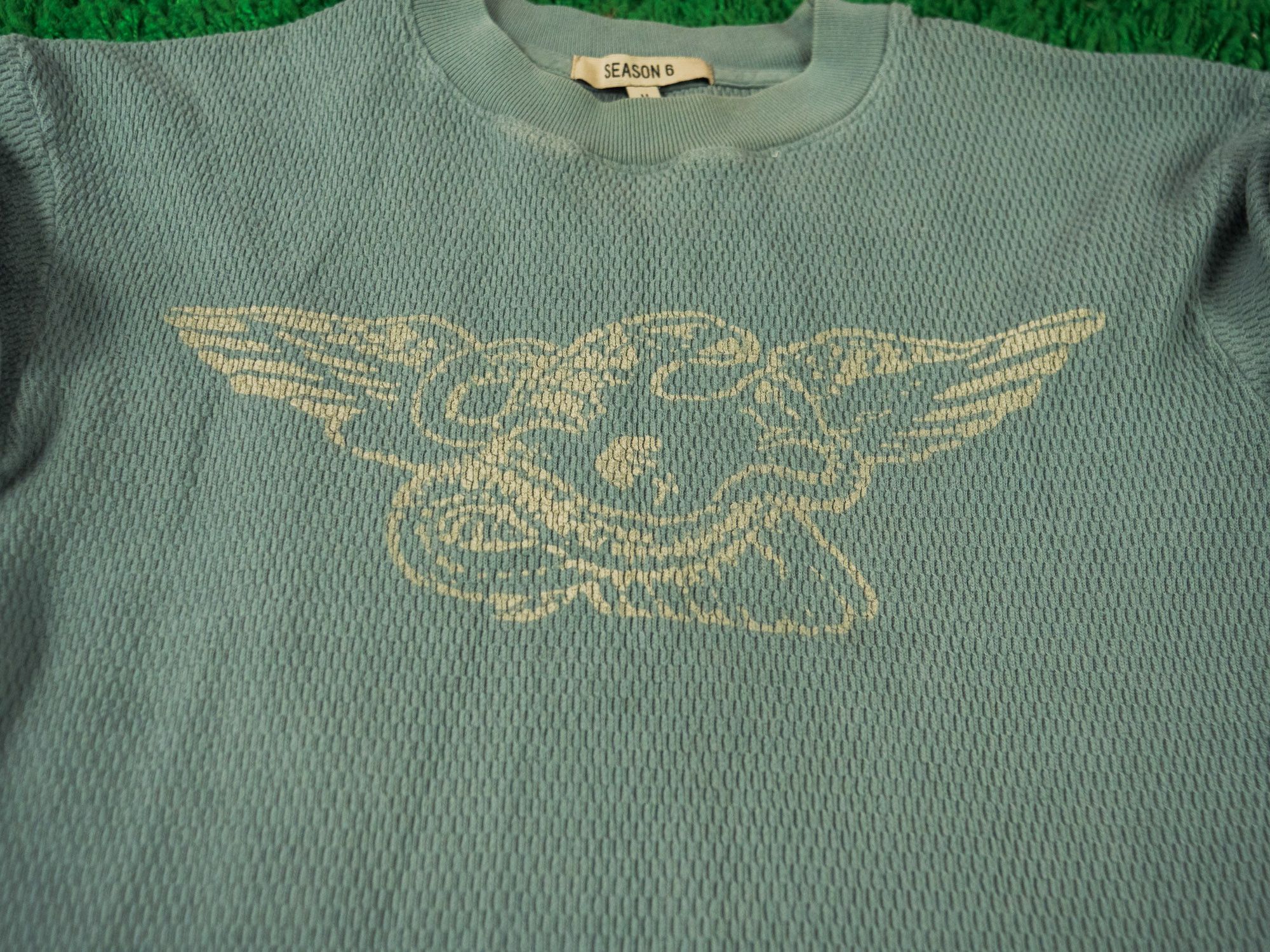 Yeezy YEEZY Season 6 Printed Thermal Knit Graphic Crop Top Knitted Size M / US 6-8 / IT 42-44 - 4 Thumbnail