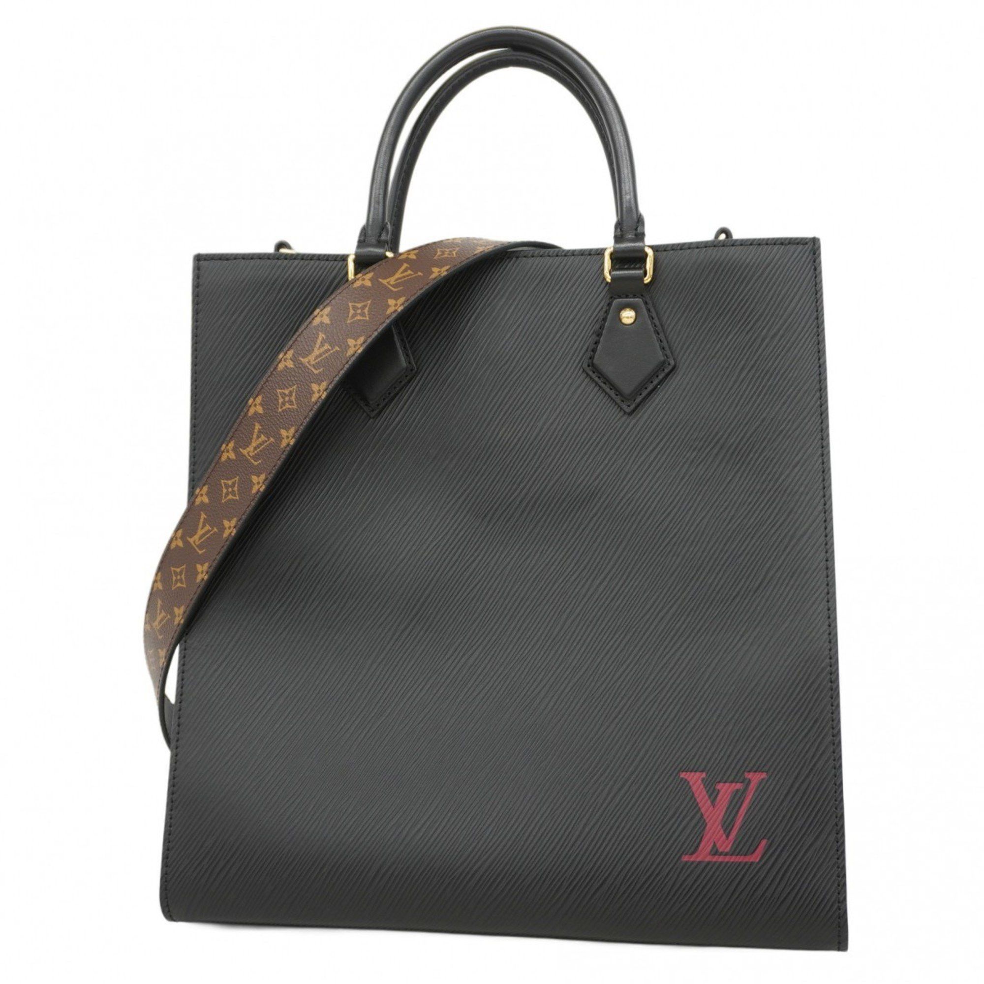 Louis Vuitton Tote Bag Epi Sac Plat Pm M58658 Noir Ladies, Women's