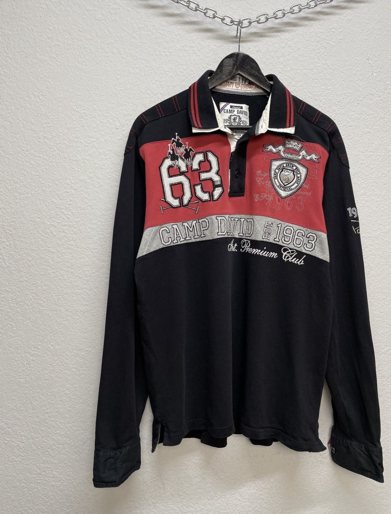 Polo Ralph Lauren Vintage Camp David Like Polo Ralph Lauren Rugby Long Sleeve Size US L / EU 52-54 / 3 - 5 Thumbnail