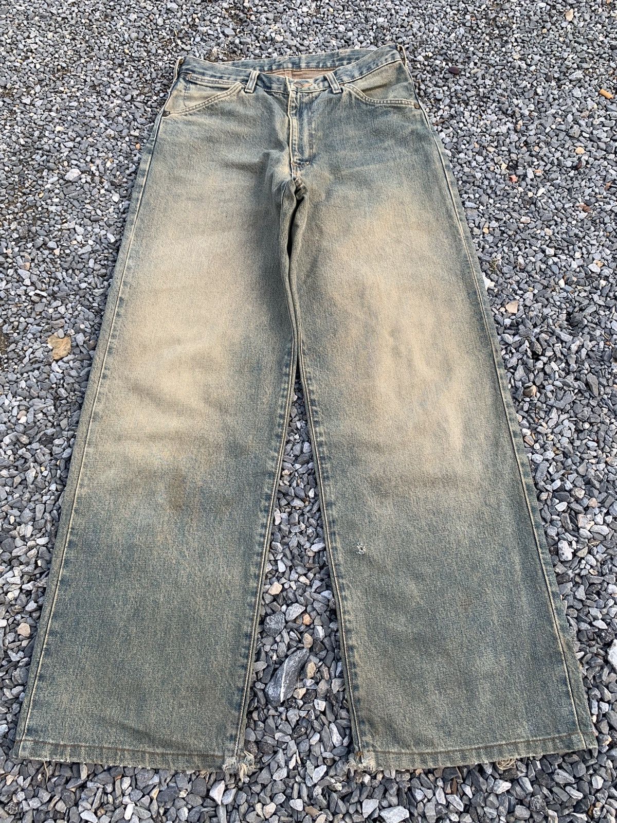 Kapital VINTAGE WRANGLER SELVEDGE BAGGY RUSTY DISTRESSED DENIM Size US 30 / EU 46 - 4 Thumbnail