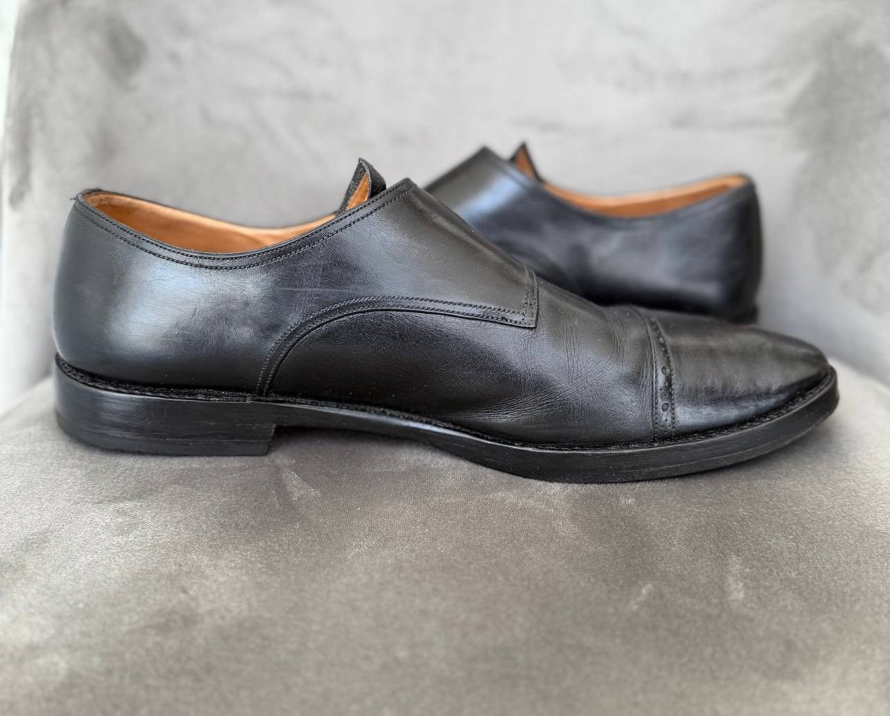 Bally Bally Scardino mens Black Leather Monks monk strap Loafers Size US 11.5 / EU 44-45 - 3 Thumbnail