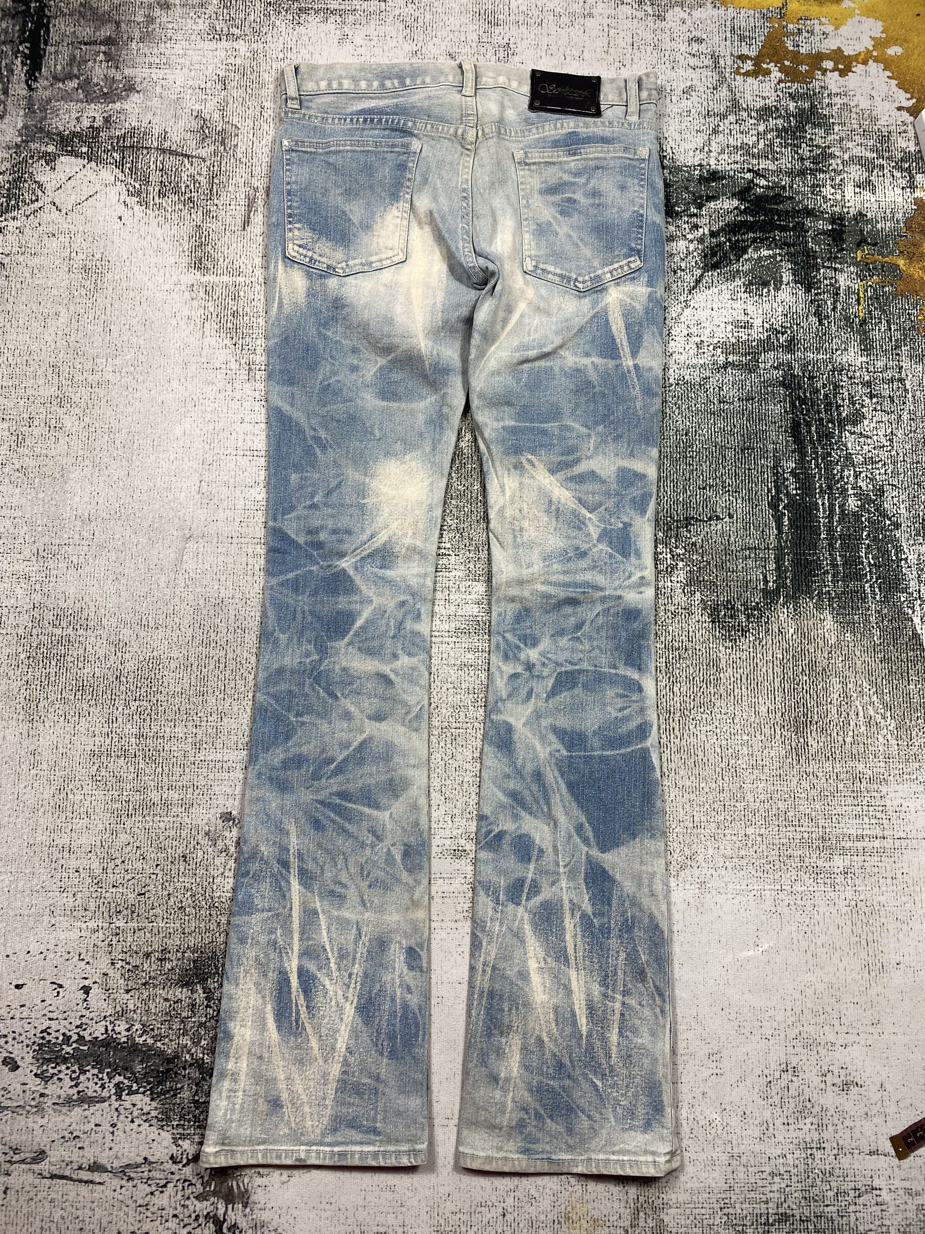 Schlussel SICKS💥Low rise Slim Flared Bootcut Lightning Distressed Size US 30 / EU 46 - 2 Thumbnail