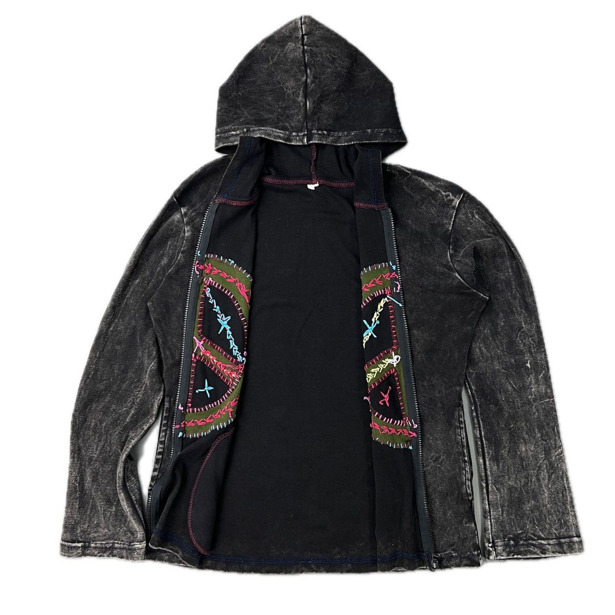 Grateful Dead × Handmade × Vintage Vintage Embroidered Peace Sign Hoodie Size US M / EU 48-50 / 2 - 6 Thumbnail