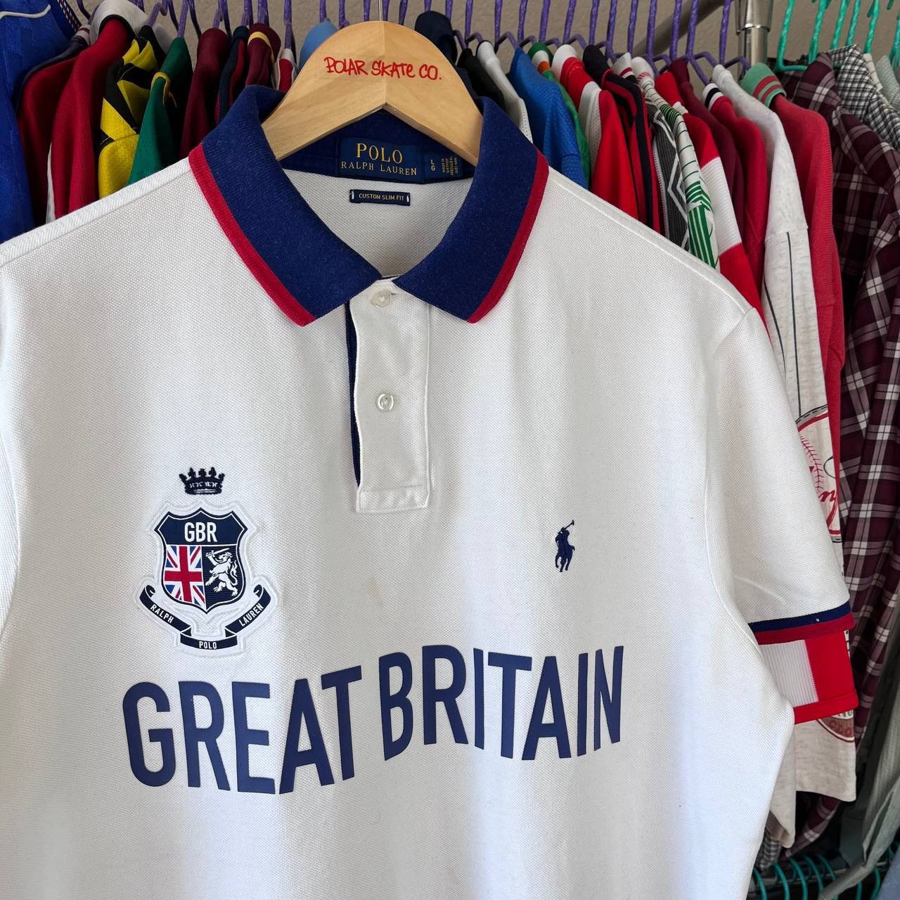 Designer × Polo Ralph Lauren Polo Ralph Lauren Great Britain Big Logo Polo Shirt Size US L / EU 52-54 / 3 - 2 Thumbnail