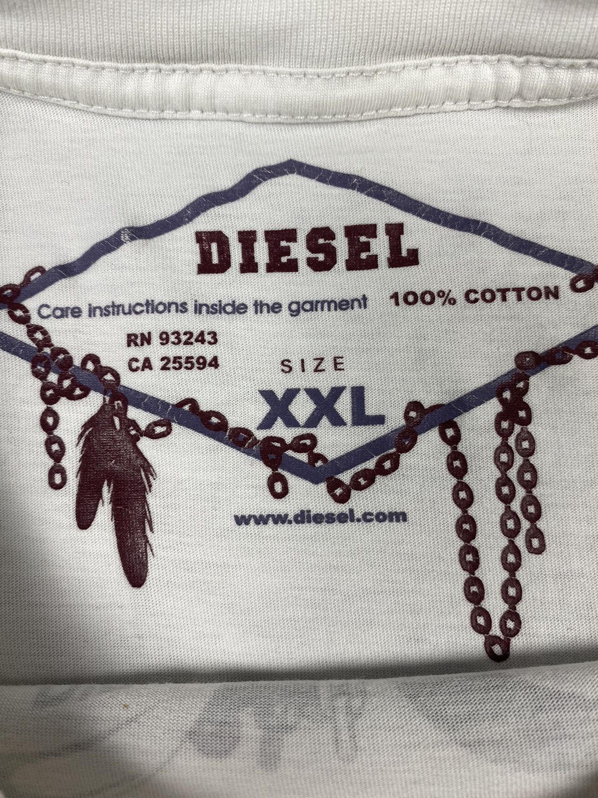 Diesel Vintage 00s Diesel Skulls Biker Motorcycle Y2K Tee Size US L / EU 52-54 / 3 - 12 Thumbnail