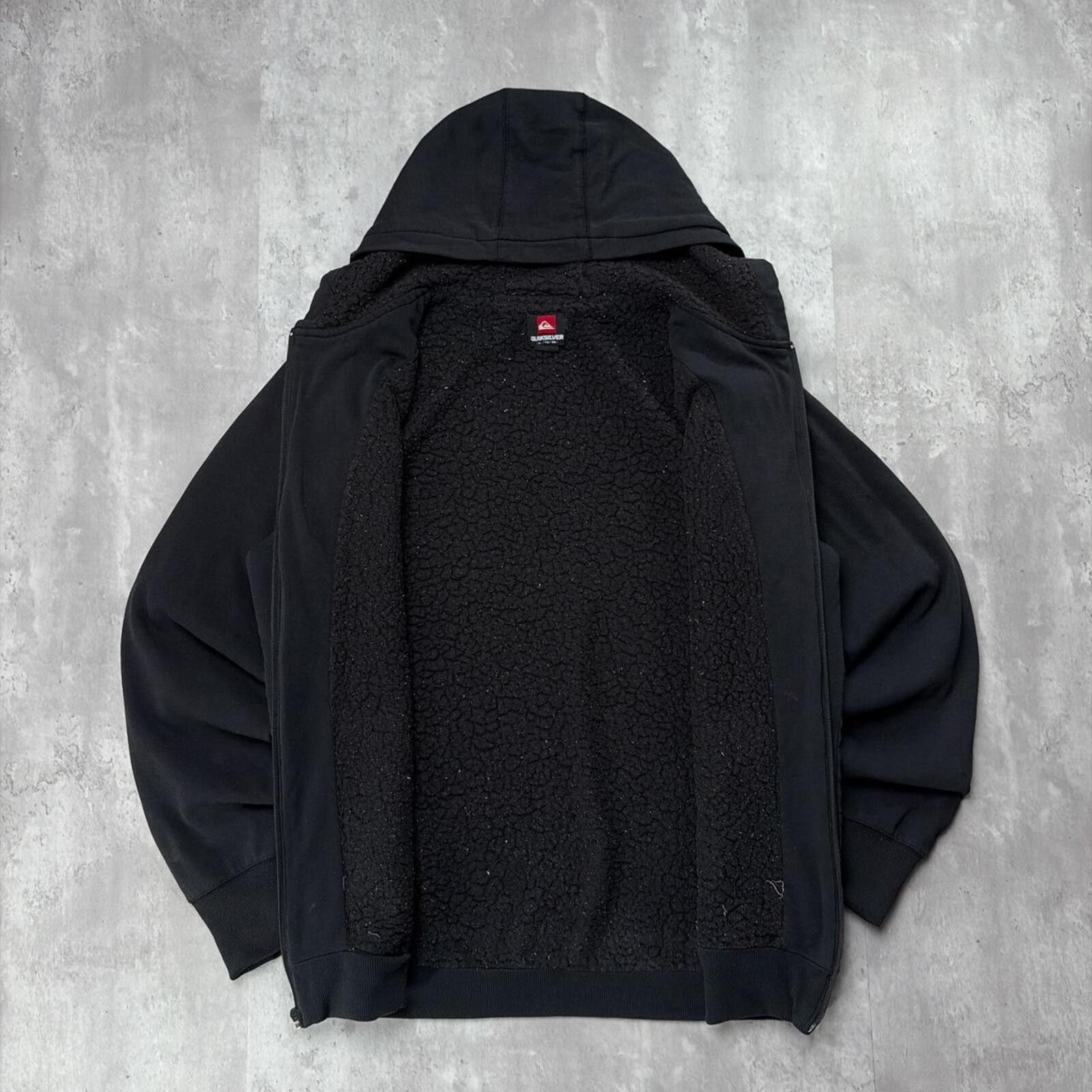 Quiksilver Y2K Quiksilver Grunge Baggy Surf Sherpa Lined Zip Up Hoodie Size US XL / EU 56 / 4 - 2 Thumbnail