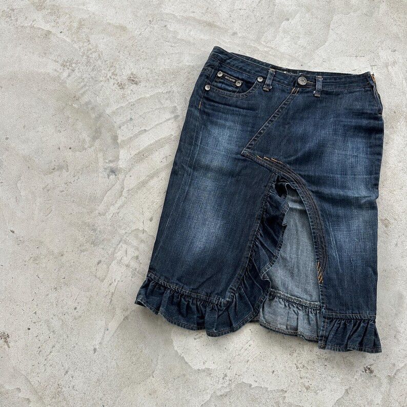 Just Cavalli Vintage Skirt Just Cavalli Denim Zip Button Women’s Blue 30 Size 30" / US 8 / IT 44 - 3 Thumbnail