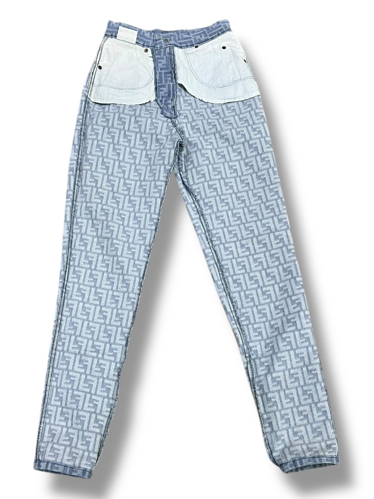 VINTAGE FENDI MONOGRAM ITALIAN DESIGNER JEANS DENIM