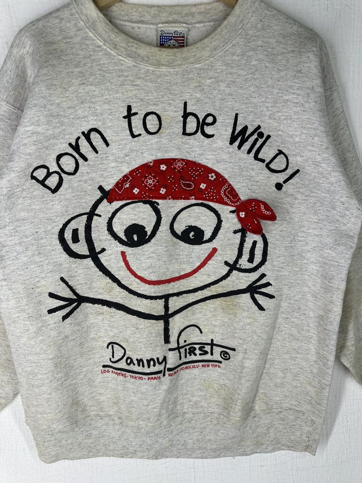Vintage Vintage Danny First USA Born To Be Wild Sweatshirt Size US L / EU 52-54 / 3 - 3 Thumbnail
