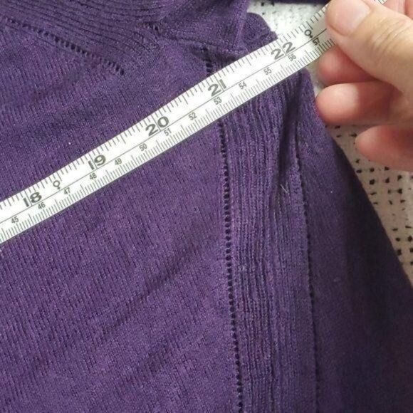 Designer Amber Sun Sz L Purple Button-down LS Cardigan with Pockets Size L / US 10 / IT 46 - 11 Thumbnail