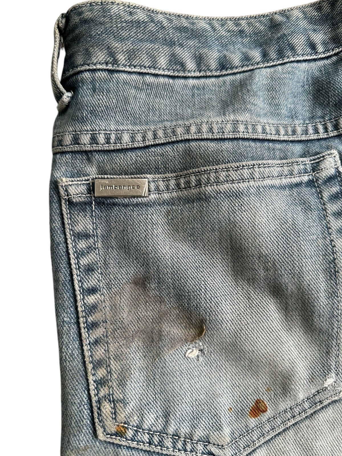 Drain Gang SICK DISTRESSED JEANS CRAZY WASHED HOMELESS PUNK STYLE Size US 30 / EU 46 - 10 Thumbnail
