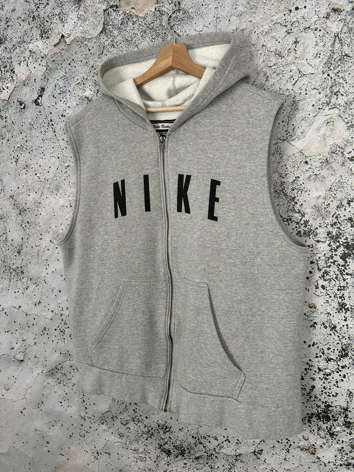 Nike Vintage Nike Made in USA Zip Hoodie Vest Streetwear Hype Y2K Size US L / EU 52-54 / 3 - 2 Thumbnail