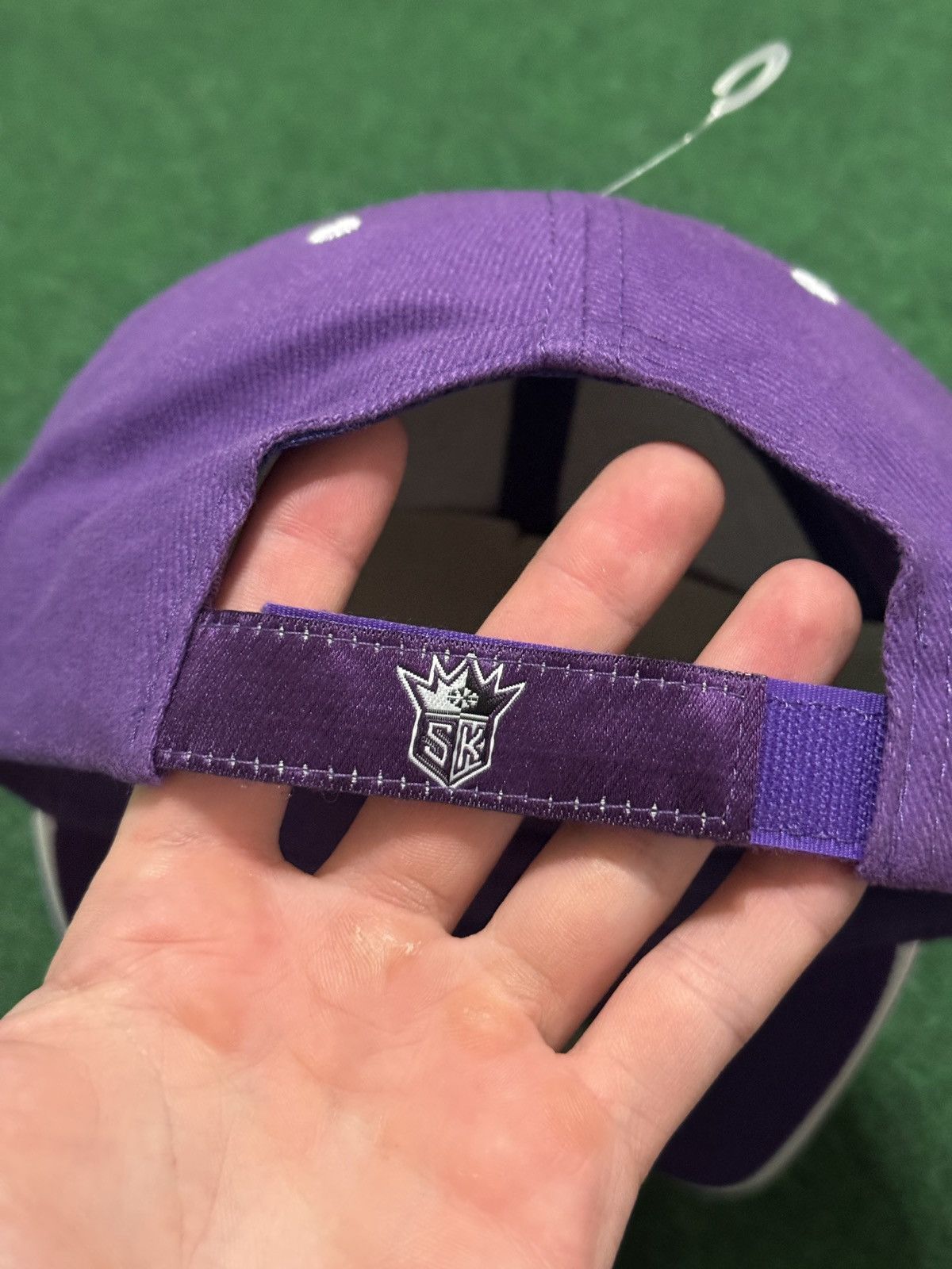 NBA Sacramento Kings Strap Back Cap Basketball Hat Y2K Purple Size ONE SIZE - 6 Thumbnail