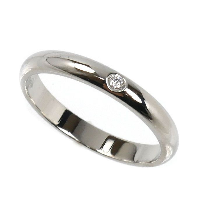 Cartier Cartier Cartier 1895 Wedding Pt950 Platinum Diamond Ring Size 9 Precious Metal Ring B4057749 DUTY FREE for USA Size ONE SIZE - 1 Thumbnail