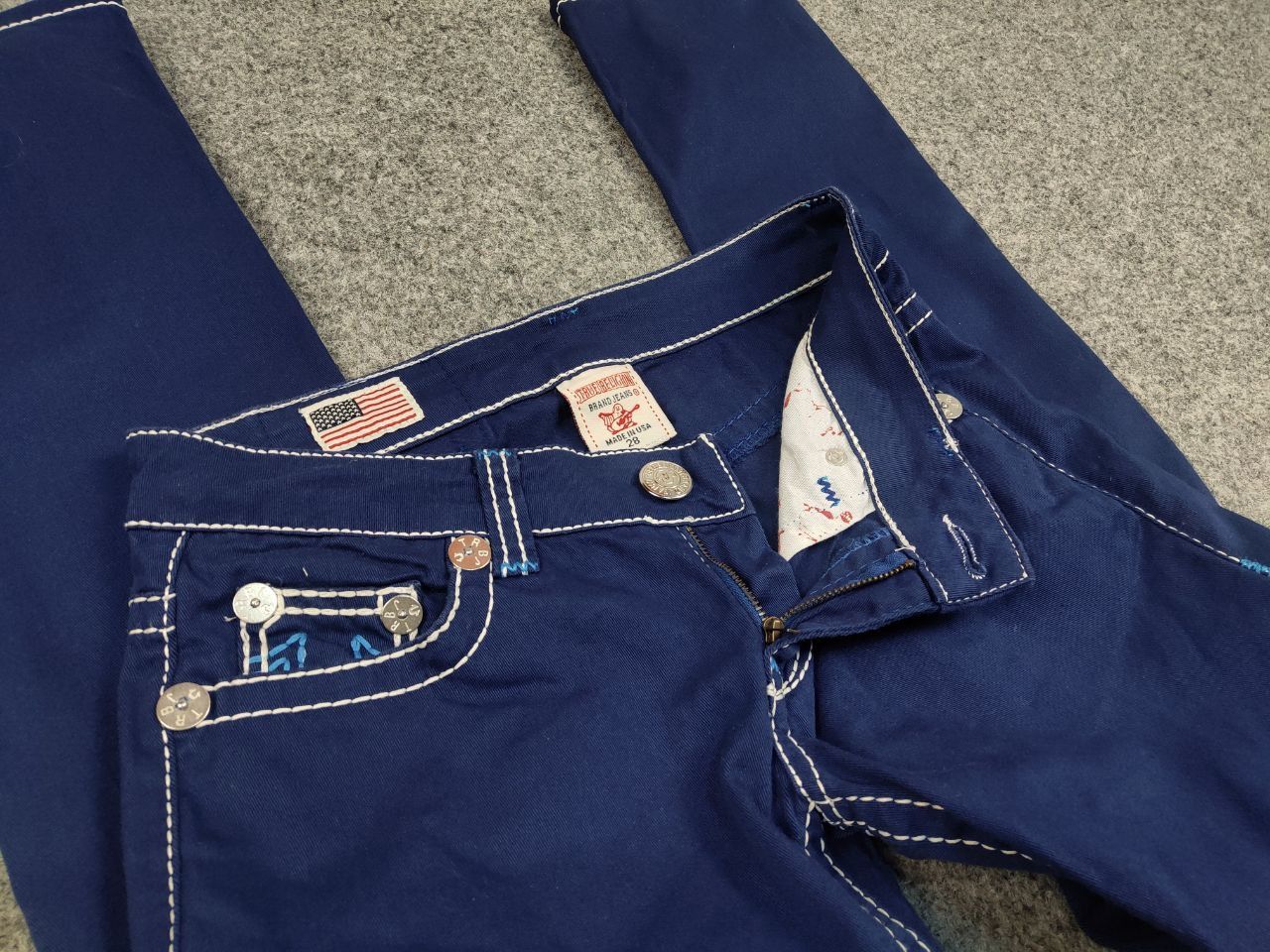 True Religion True Religion Geno Denim Slim Jeans Made in USA Y2K Style Size 28" / US 6 / IT 42 - 12 Thumbnail